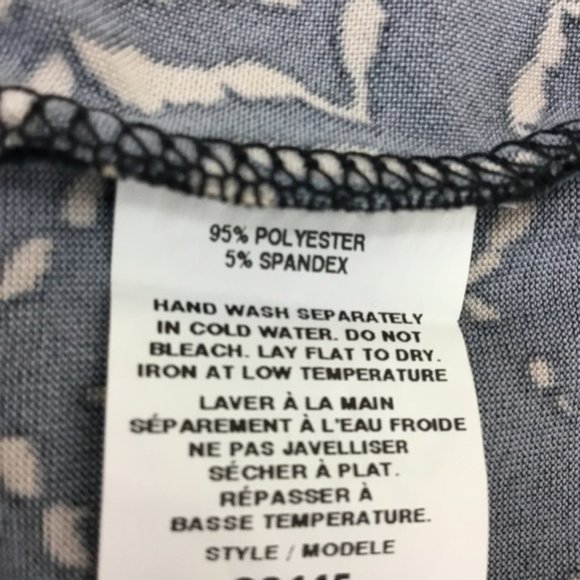 Lori Michaels Collection Women's Black/Tan Printed Midi Dress Small NWT Stretch - Picture 5 of 5